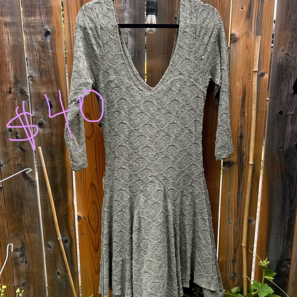 Vintage (?) Free People Green Flowy Dress
